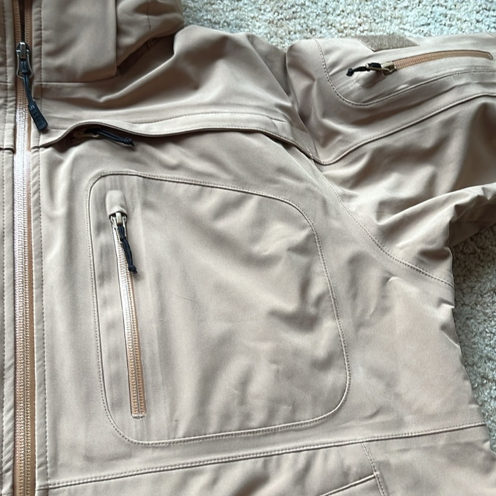 5.11 Tactical Series Tan Performance Jacket with Hood - Picture 7 of 13